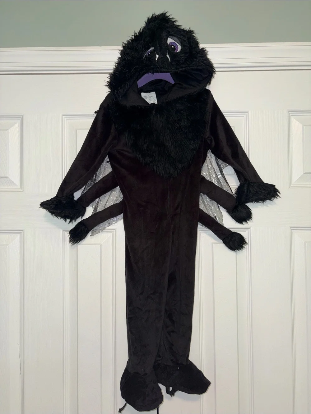 Toddler Spider Costume Complete Outfit Black 12-18 Months Polyester Faux Fur